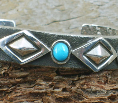 native american turquoise diamond sterling cuff (4).jpg